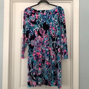 Lilly Pulitzer Bright Navy Caught Up Swing Dress
